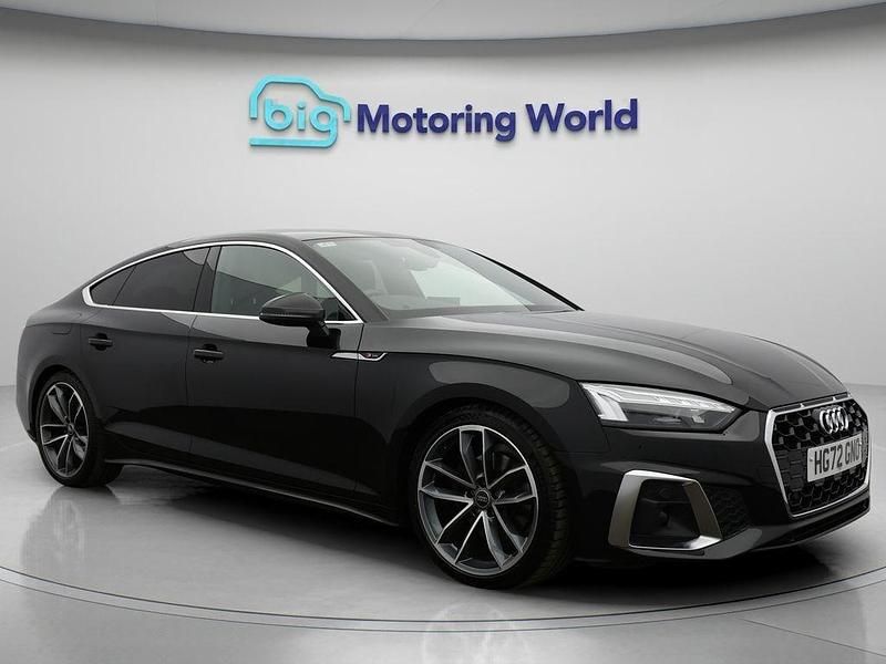 Black Used 2022 Audi A5 S-Line Hatchback | £24,700 (Good price) - Image 1/4
