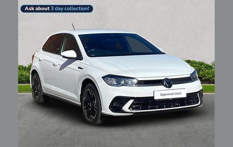 White New 2025 VW Polo R-line Hatchback | £25,990 (Expensive) - Image 1/4
