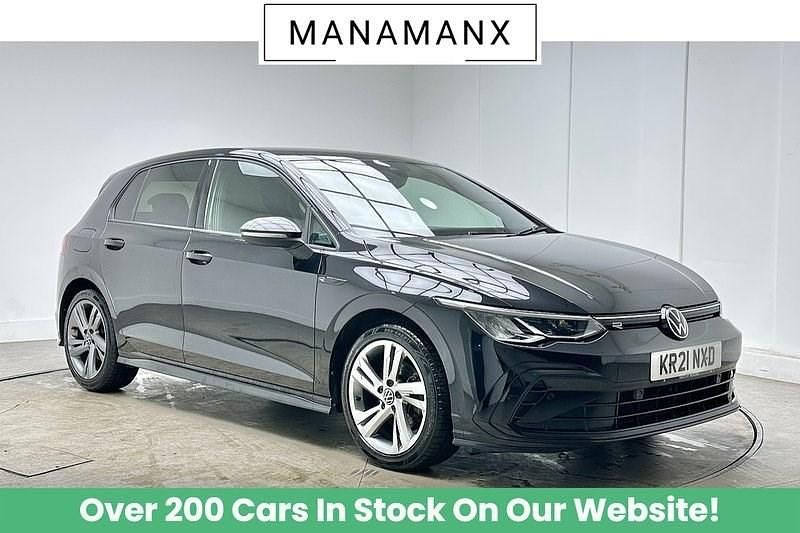 Deep black pearl Used 2021 VW Golf VII R-line Hatchback | £15,490 (Fair price) - Image 1/3