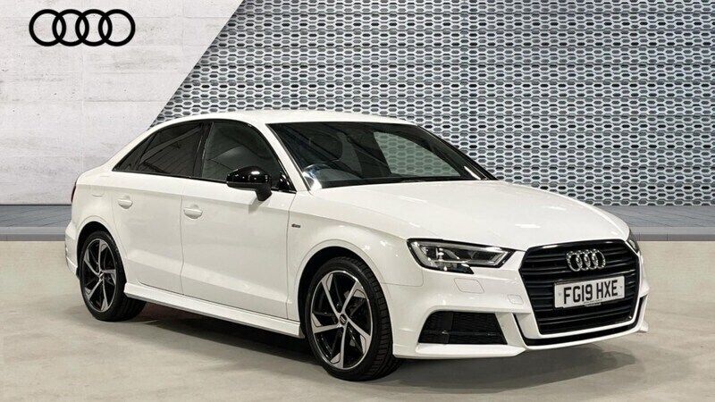 White Used 2019 Audi A3 Black Edition Sedan | £17,899 (Fair price) - Image 1/4