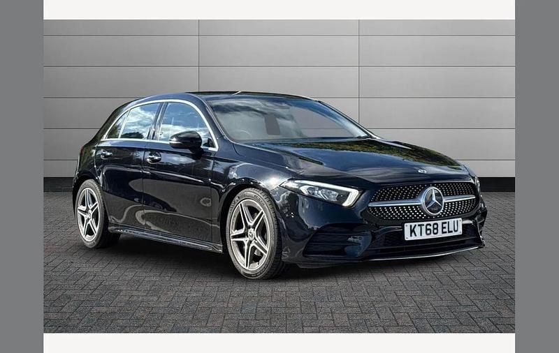 Cosmos black Used 2018 Mercedes A200 AMG Line Premium Hatchback | £14,450 (Fair price) - Image 1/4