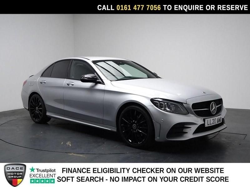 Used Mercedes C220 AMG line 194 HP (142 kW) 2020 Silver Sedan