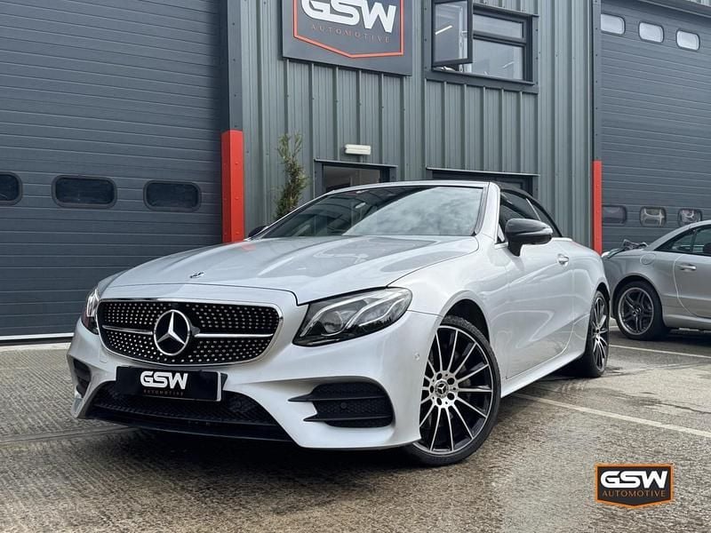 Used Mercedes E400 AMG line 325 HP (239 kW) 2021 Silver Cabriolet