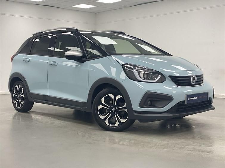 Begagnad Honda Jazz Hybrid 2022 Blå Halvkombi