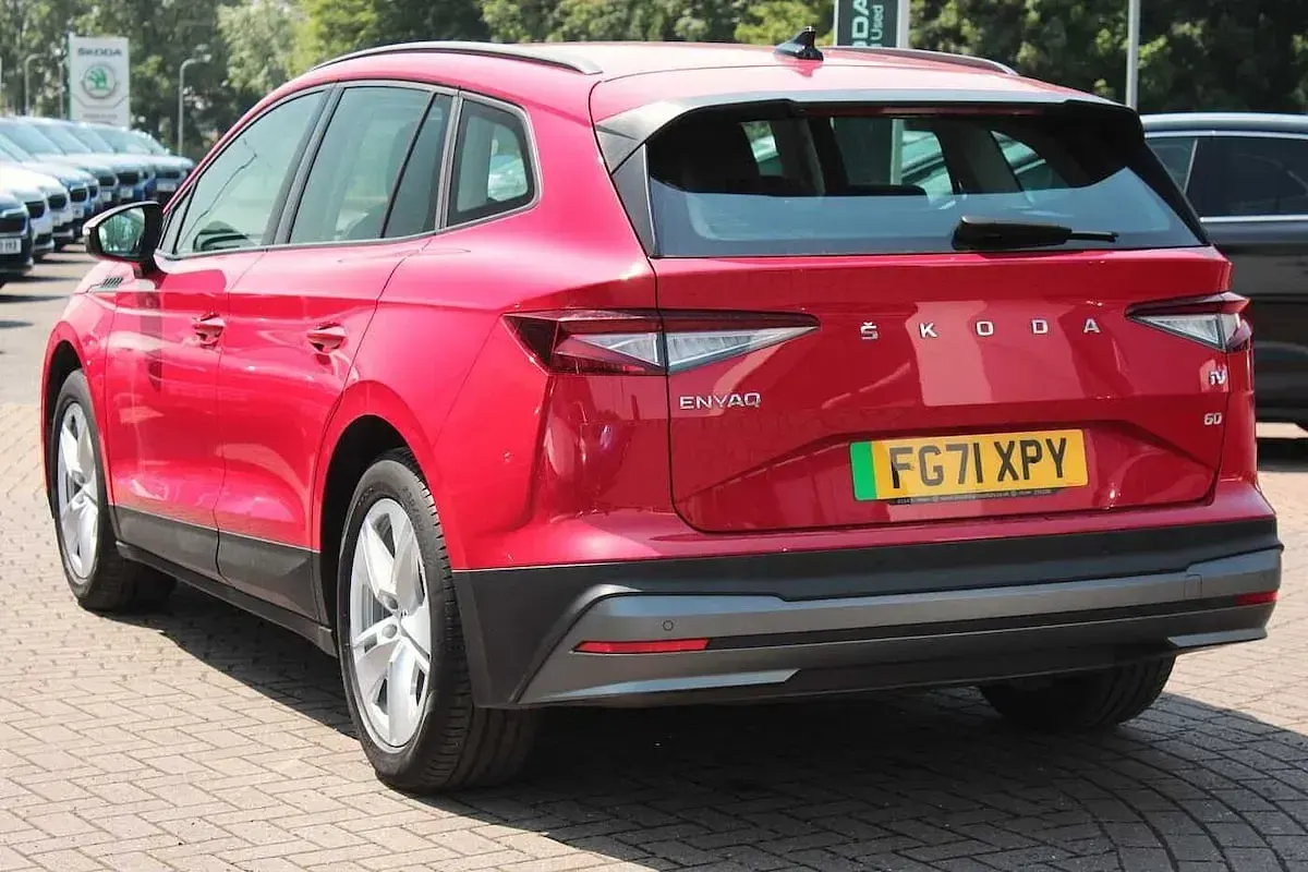 Used Skoda Enyaq iV ecoSuite 131 kW (179 HP) 2022 Velvet red metallic SUV