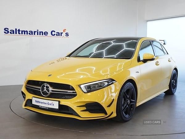Used Mercedes A35 AMG Premium Plus 2020 Yellow Hatchback