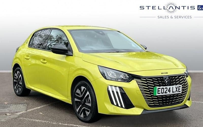 Yellow Used 2023 Peugeot e-208 Style Hatchback | £13,560 (Good price) - Image 1/3