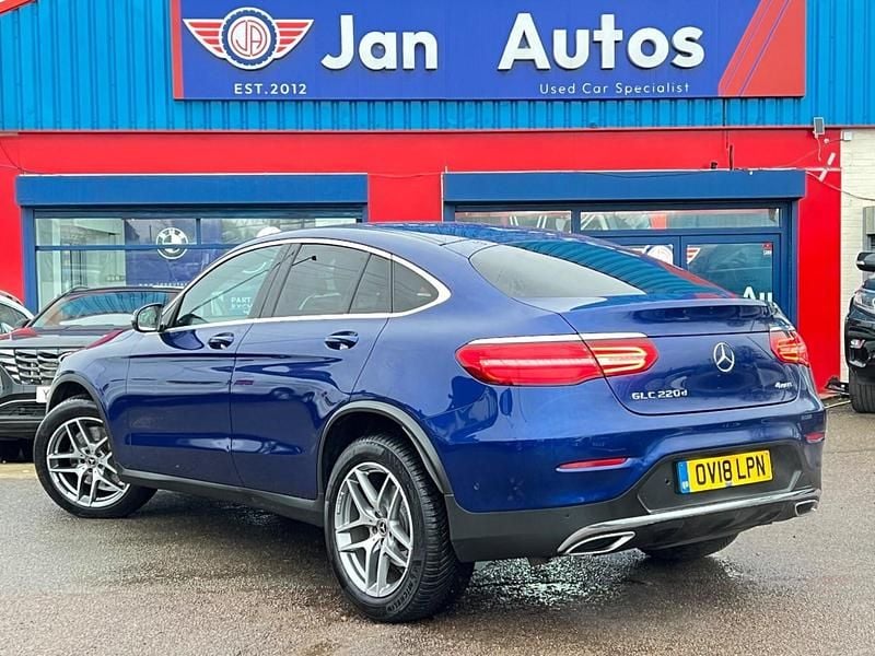 Used Mercedes GLC220 AMG line 2018 Blue Coupe