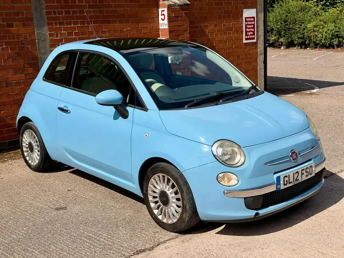Used Fiat 500 Lounge 69 HP (50 kW) 2012 Blue Hatchback