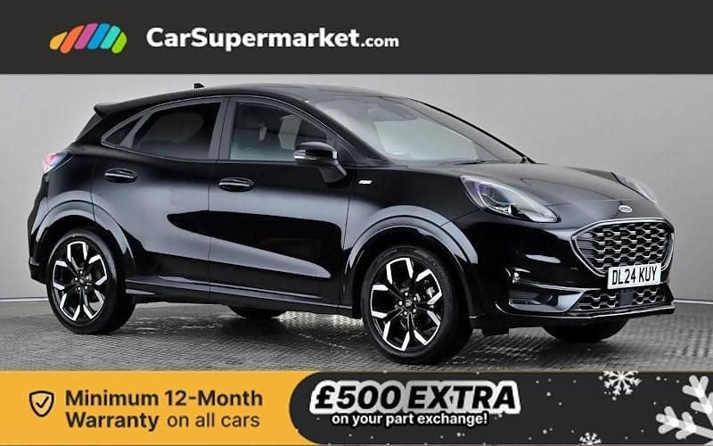 Black Used 2023 Ford Puma ST-Line X Hatchback | £16,197 (Fair price) - Image 1/3