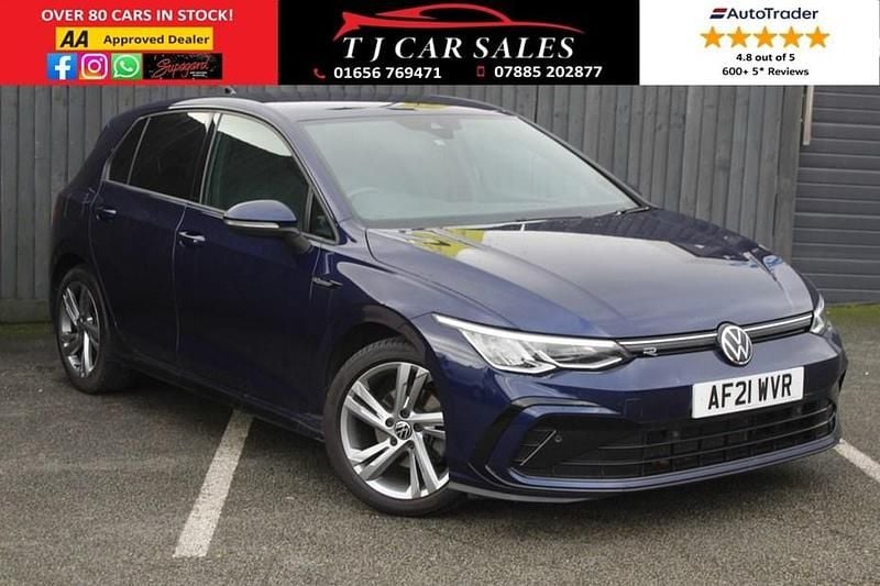 Used VW Golf VII R-line 130 HP (95 kW) 2021 Blue Hatchback