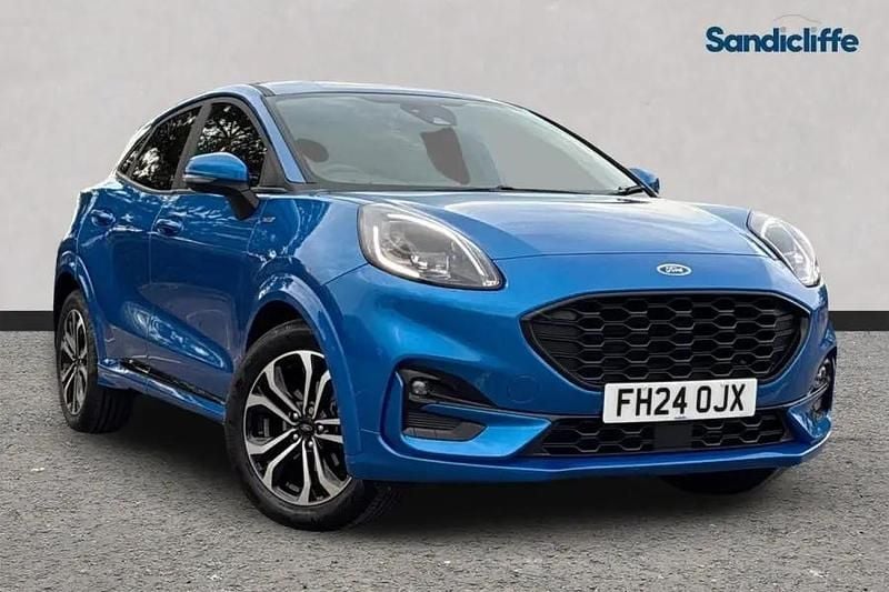 Desert island blue (exclusive paint) Used 2024 Ford Puma ST-Line Hatchback | £17,388 (Fair price) - Image 1/4