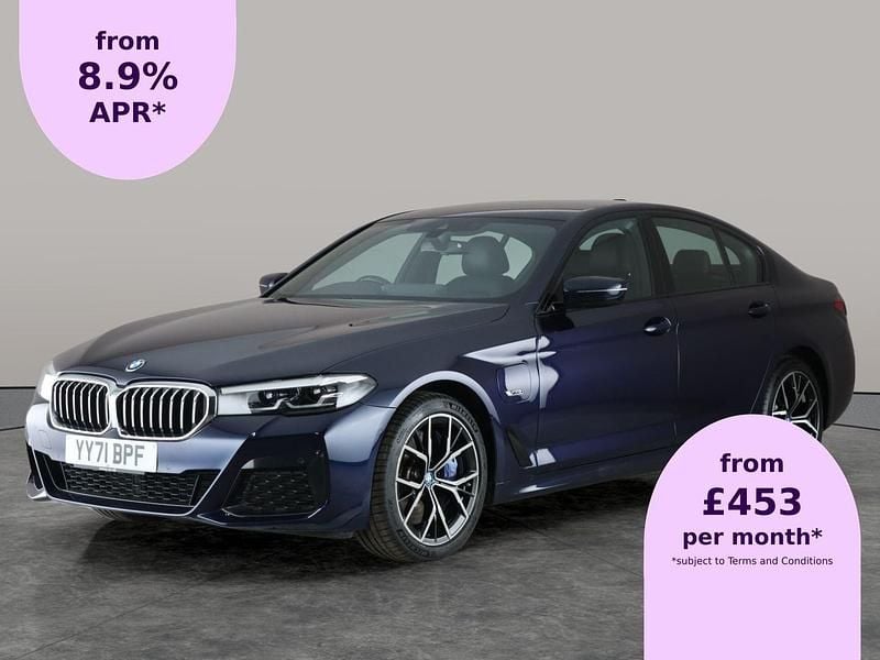 Blue Used 2021 BMW 545e M Sport Sedan | £29,264 (Fair price) - Image 1/2