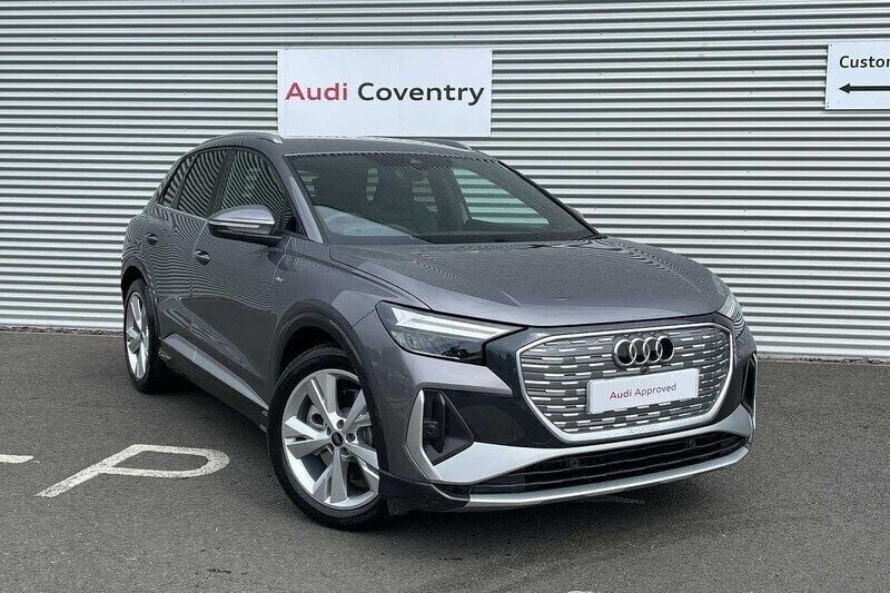 Typhoon grey New 2025 Audi Q4 e-tron S-Line SUV | £49,990 - Image 1/4