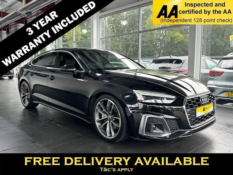 Black Used 2021 Audi A5 Sportback S-Line Hatchback | £21,795 (Fair price) - Image 1/2