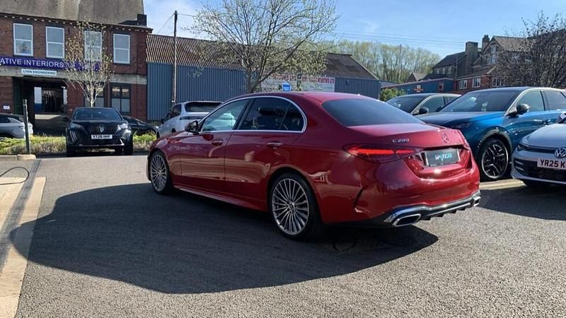 Used Mercedes C200 AMG line 221 HP (162 kW) 2023 Red Sedan