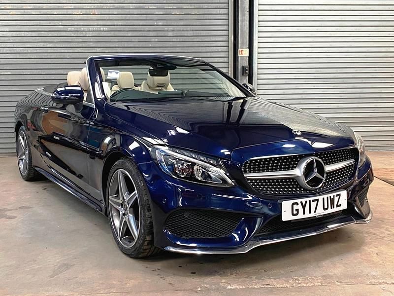 Used Mercedes C250 AMG Line Premium Plus 204 HP (150 kW) 2017 Blue Cabriolet