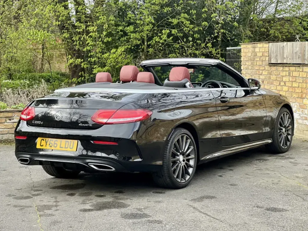 Used Mercedes C220 AMG line 2017 Black Cabriolet
