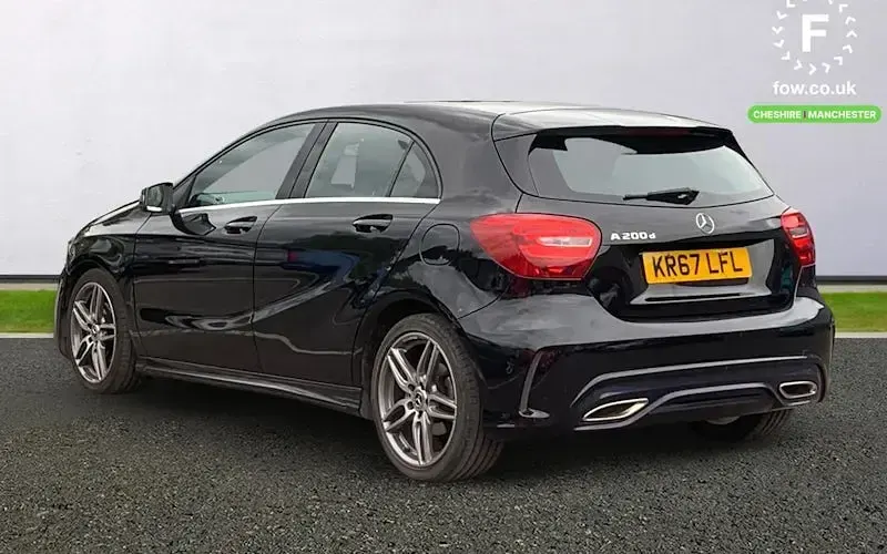 Used Mercedes A200 AMG line 136 HP (100 kW) 2017 Black Hatchback