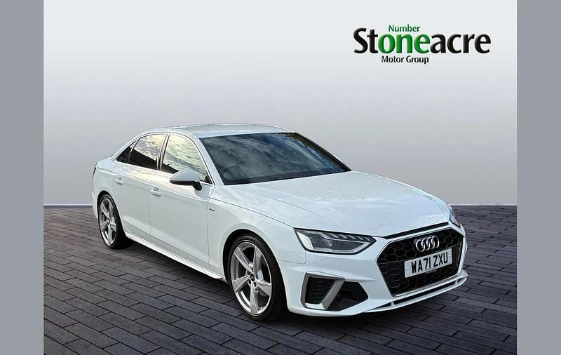 White Used 2021 Audi A4 S-Line Sedan | £19,495 (Fair price) - Image 1/4
