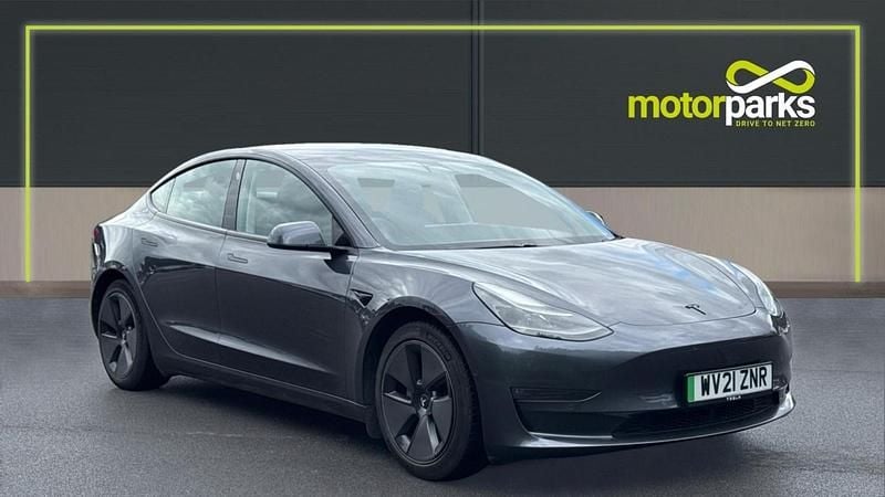 Grey metallic Used 2021 Tesla Model 3 Long Range Sedan | £18,850 (Fair price) - Image 1/4