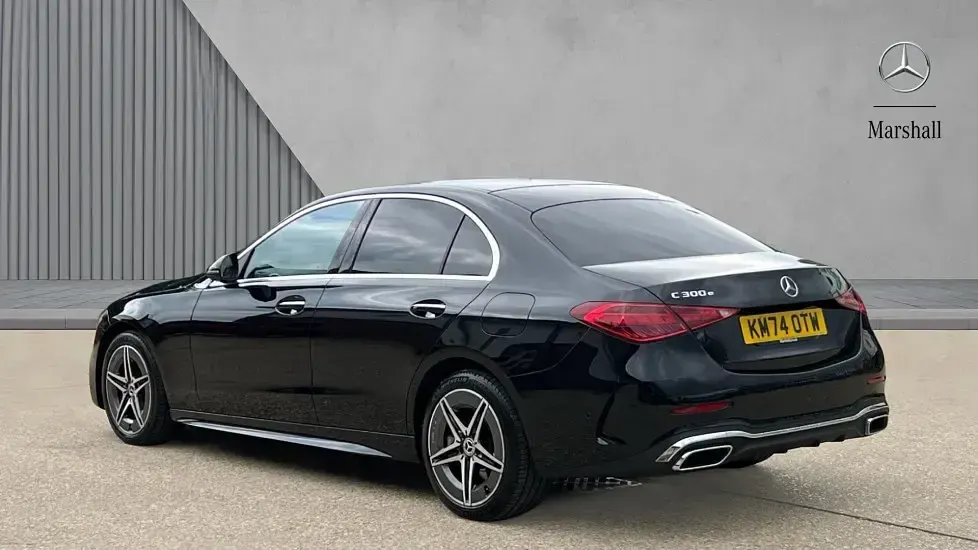 Used Mercedes C300e AMG Line Premium 313 HP (230 kW) 2024 Obsidian black metallic Sedan