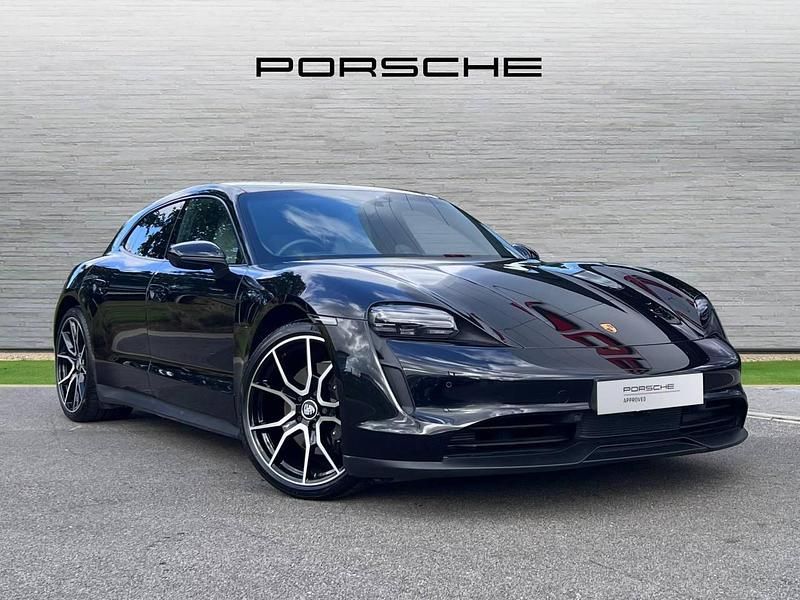 Jet black metallic Used 2023 Porsche Taycan Sport Turismo Sedan | £57,000 - Image 1/4