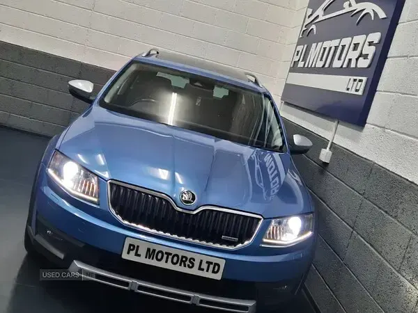 Used Skoda Octavia Scout 4x4 184 HP (135 kW) 2016 Blue Estate