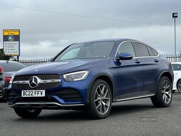 Blue Used 2022 Mercedes GLC220 AMG line Coupe | £35,995 (Expensive) - Image 1/4