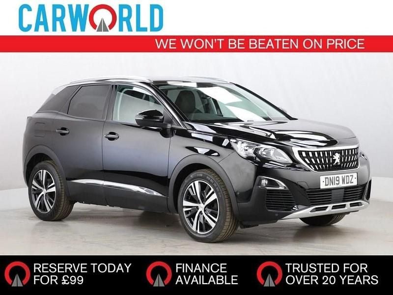 Black Used 2019 Peugeot 3008 Allure SUV | £12,392 (Fair price) - Image 1/3
