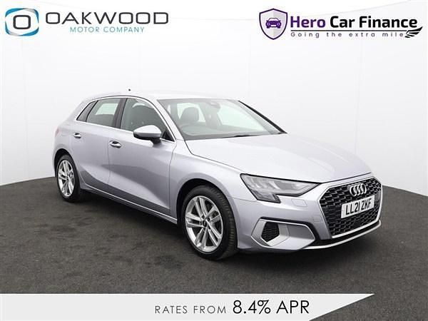 Silver Used 2021 Audi A3 Sportback Sport Hatchback | £21,412 - Image 1/4