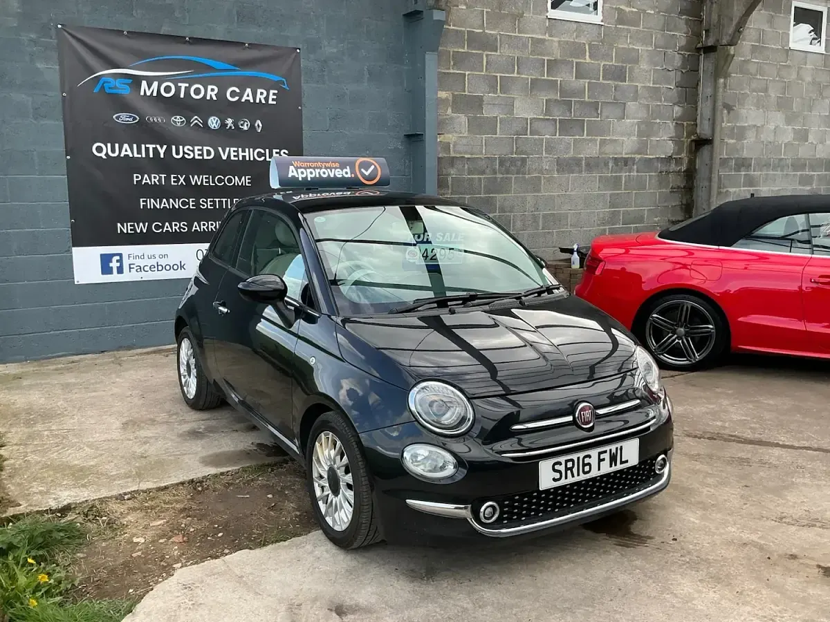 Used Fiat 500 Lounge 69 HP (50 kW) 2016 Black Hatchback