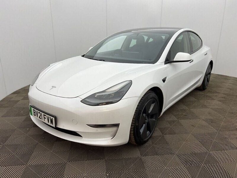 White Used 2021 Tesla Model 3 Long Range RWD Sedan | £18,599 (Fair price) - Image 1/4