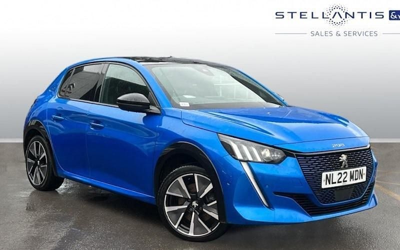 Used Peugeot e-208 Premium 100 kW (136 HP) 2022 Blue Hatchback
