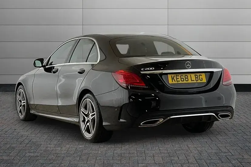 Used Mercedes C200 AMG line 195 HP (143 kW) 2018 Obsidian black Sedan