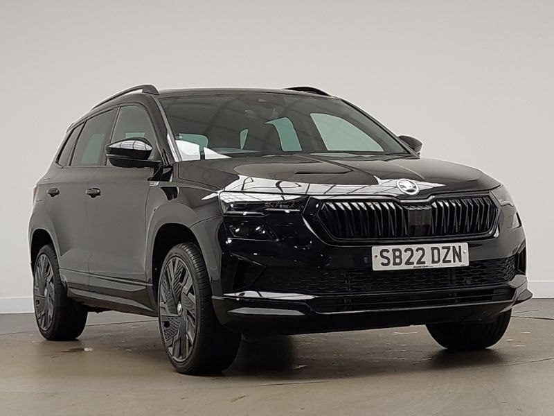 Black Used 2022 Skoda Karoq SportLine SUV | £23,698 (A bit pricey) - Image 1/4