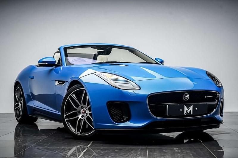 Used Jaguar F-Type R-Dynamic 380 HP (279 kW) 2018 Blue Cabriolet