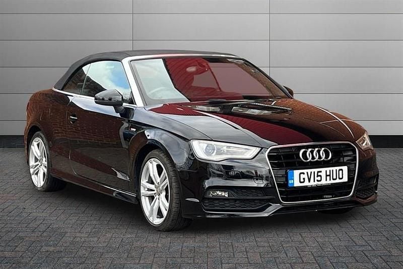 Used Audi A3 Cabriolet S-Line 110 HP (80 kW) 2015 Brilliant black Cabriolet