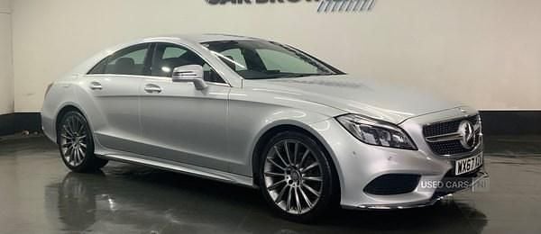 Silver Used 2017 Mercedes CLS220 AMG line Coupe | £14,295 (Fair price) - Image 1/4