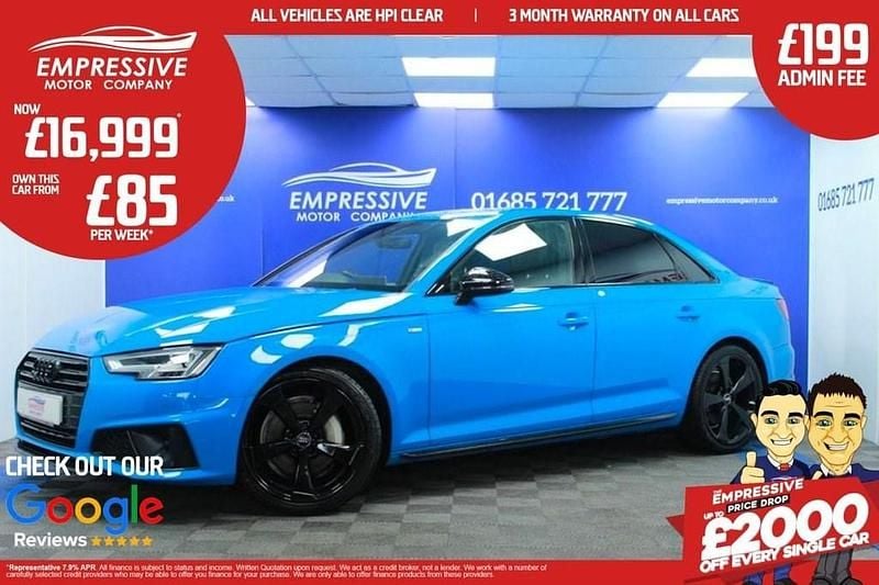 Blue Used 2019 Audi A4 Black Edition Sedan | £17,999 (Fair price) - Image 1/4