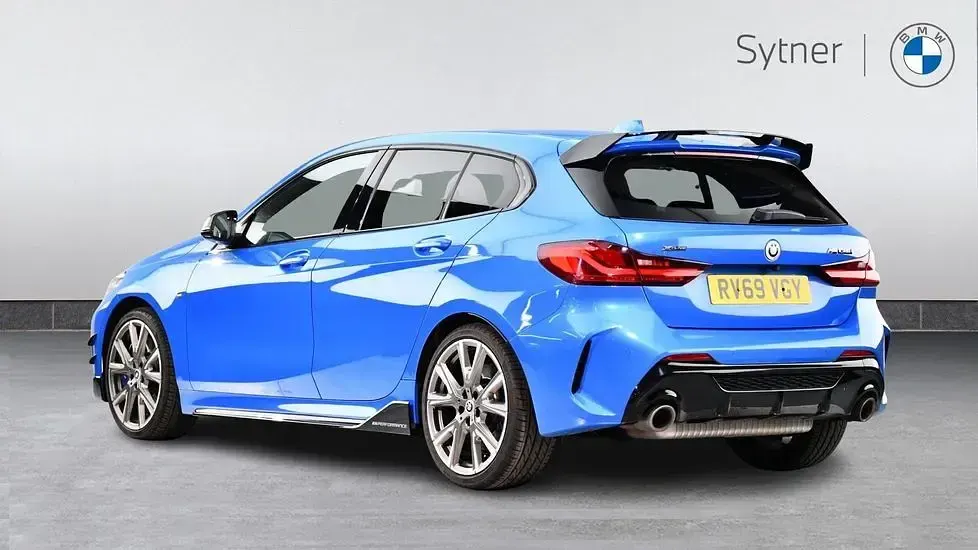 Used BMW M135 Shadowline 302 HP (222 kW) 2019 Blue Hatchback