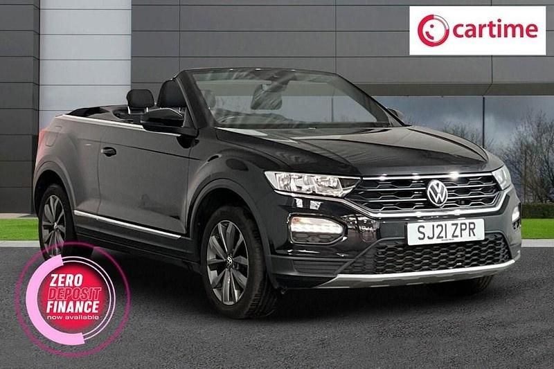 Black Used 2021 VW T-Roc Cabriolet Design Cabriolet | £17,750 (Fair price) - Image 1/4