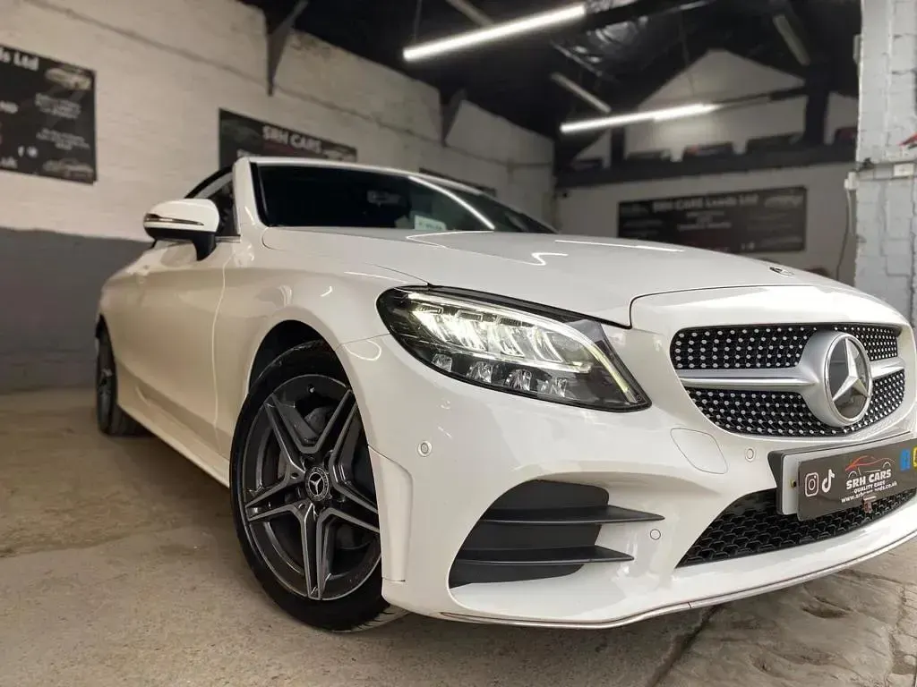 Used Mercedes C200 AMG line 198 HP (145 kW) 2020 White Cabriolet