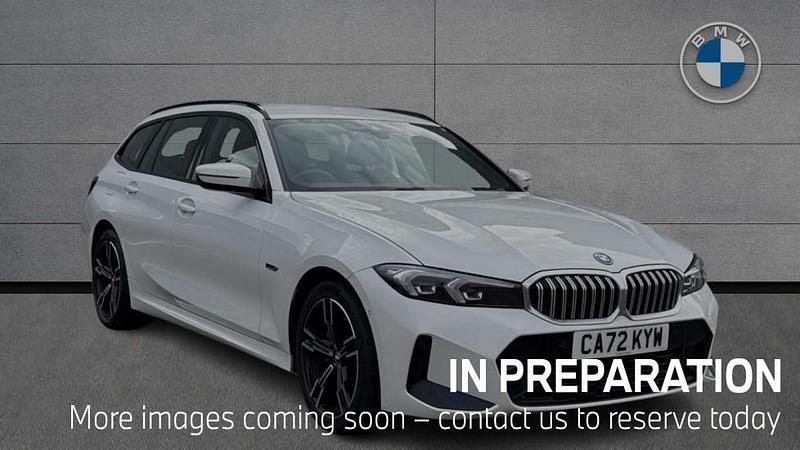 White Used 2022 BMW 330e M Sport Estate | £28,111 (Fair price) - Image 1/4