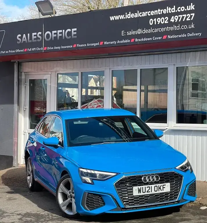 Used Audi A3 Sportback S-Line 2021 Blue Hatchback