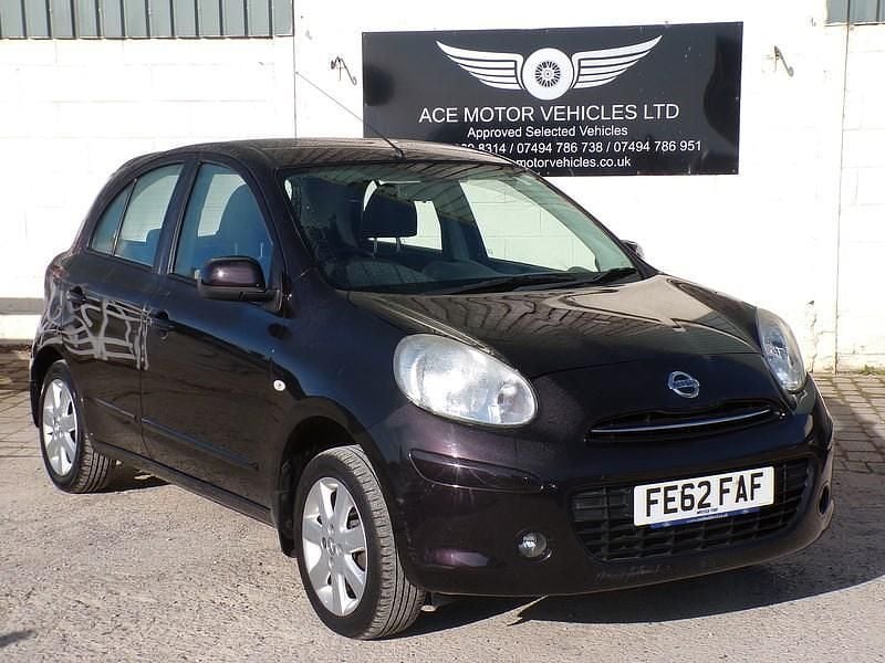 Black Used 2012 Nissan Micra Acenta Hatchback | £3,499 (Fair price) - Image 1/4