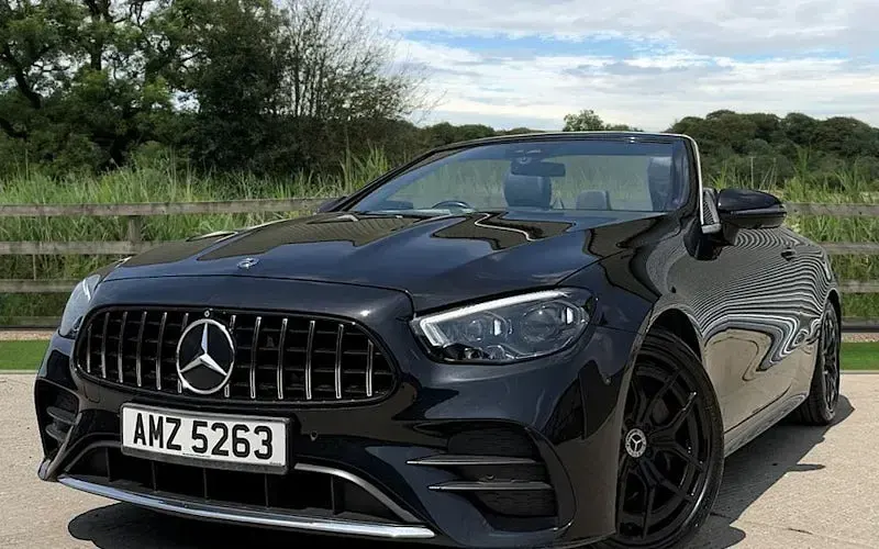 Used Mercedes E220 AMG Line Premium 194 HP (142 kW) 2021 Black Cabriolet