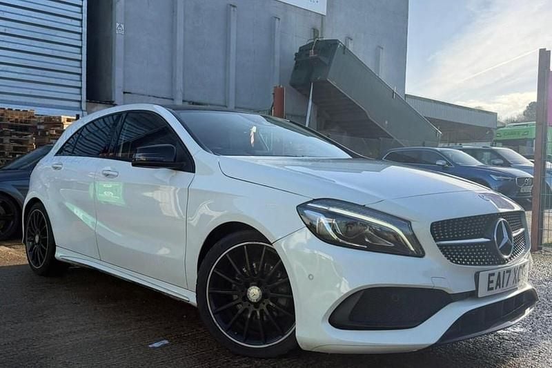 Used Mercedes A200 AMG line 136 HP (100 kW) 2017 White Hatchback