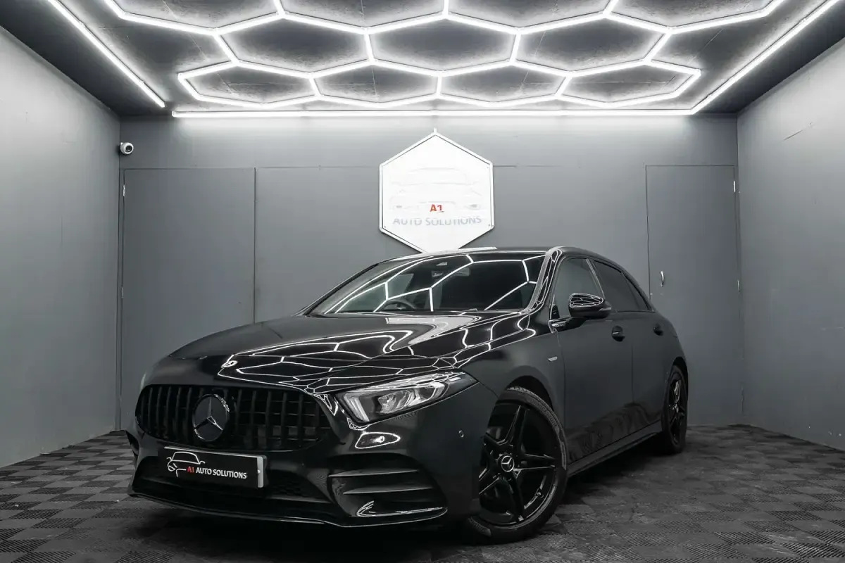 Used Mercedes A200 AMG Line Premium 163 HP (119 kW) 2019 Black Hatchback