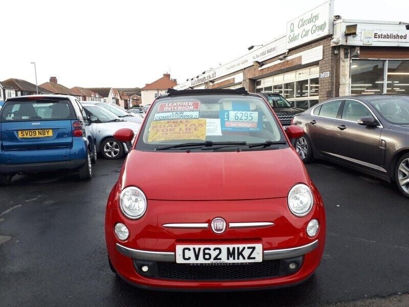 Red Used 2012 Fiat 500C Lounge Cabriolet | £5,495 (Fair price) - Image 1/4